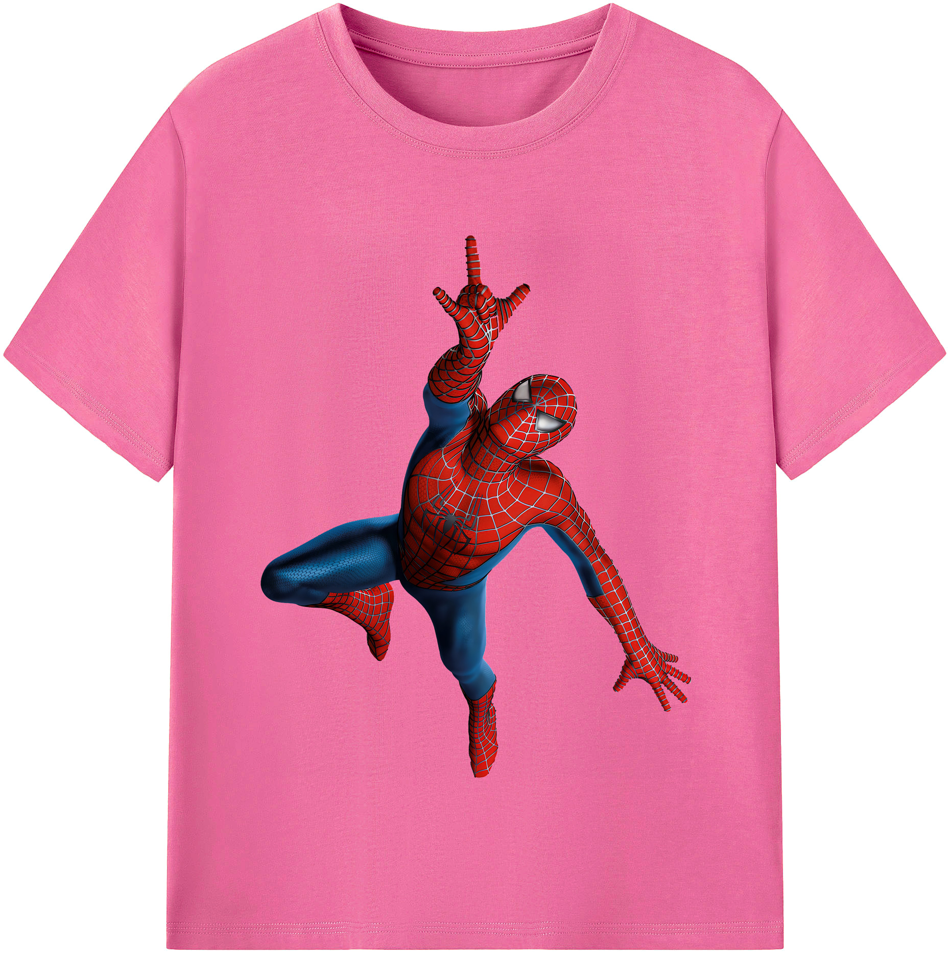 （画像用） Spider Man スパイダーマン レディースカジュアルプリントTシャツ（綿100％）